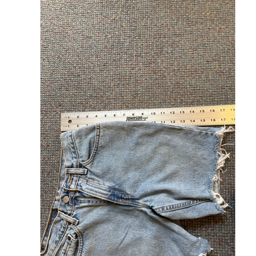 Levis 512 Vintage 90s USA High Waisted Cutoff Denim Shorts Light Wash 25" Faded - Picture 8 of 11